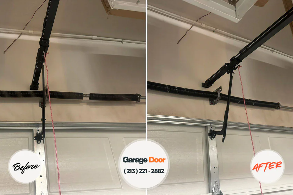 Before and after: garage door repair Newtown, PA